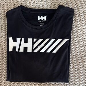 Helly Hansen Black and White Logo Athletic Tee